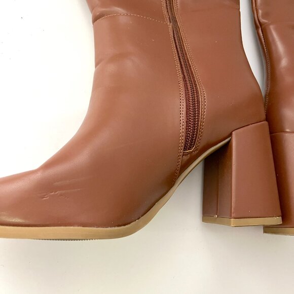 A New Day Eve Riding Block Heel Faux Leather Boots - Picture 7 of 16